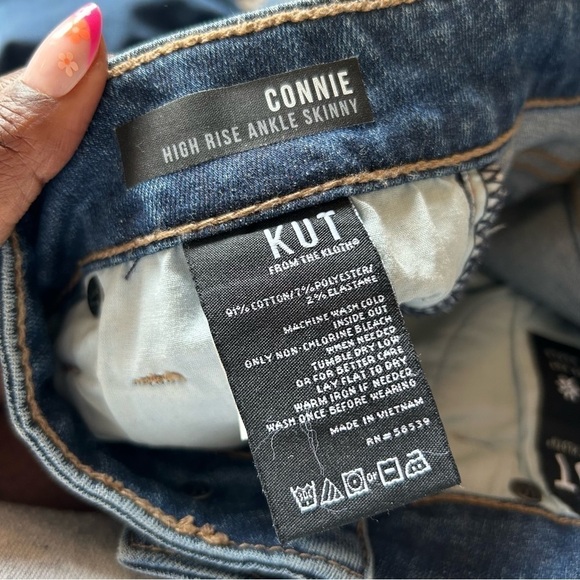 KUT From The Kloth Jeans Womens 2 Connie High Waist Ankle Distressed Casual - Picture 12 of 13